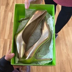 Sam Edelman Metallic Gold Heels